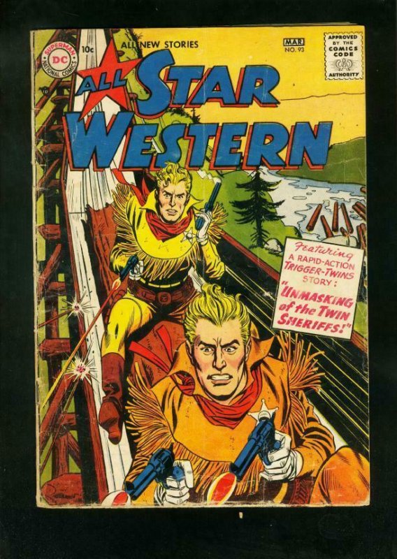 ALL-STAR WESTERN #93 1957-TRIGGER TWINS-JOHNNY THUNDER-very good minus VG- 