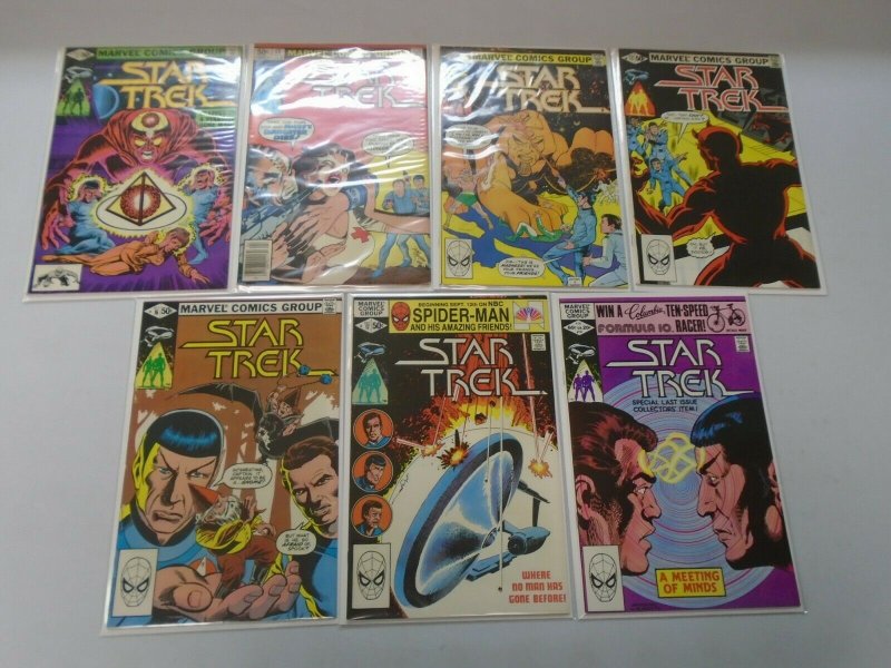 Star Trek lot 15 different from #1-18 avg 8.0 VF (1980-82 Marvel series)