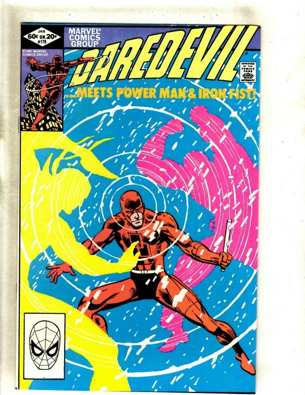 Daredevil # 178 NM Marvel Comic Book Frank Miller Elektra Bullseye Hand HJ9