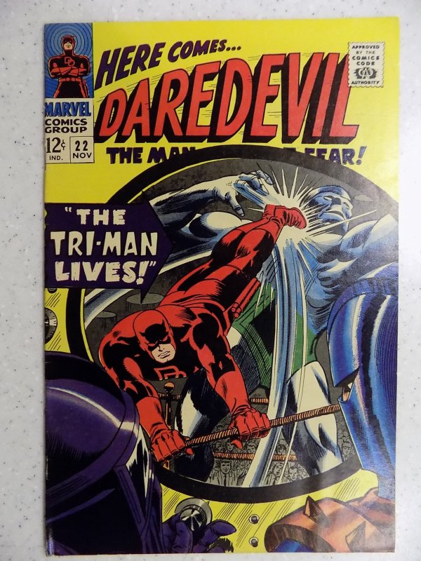 DAREDEVIL # 22 MARVEL SILVER FEAR ACTION ADVENTURE HI GRADE VF