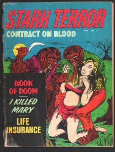 Stark Terror #4 1971-Werewolf attack cover-Ax Murders-skulls-Contract in Blo...