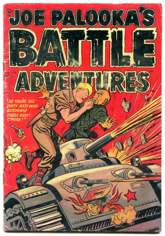 Joe Palooka's Battle Adventures #72 1952- Commies- Harvey comics-Hitler VG-