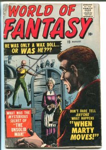 WORLD OF FANTASY #13 1958-ATLAS-HORROR-JOE ORLANDO-BASSFORD-VG 