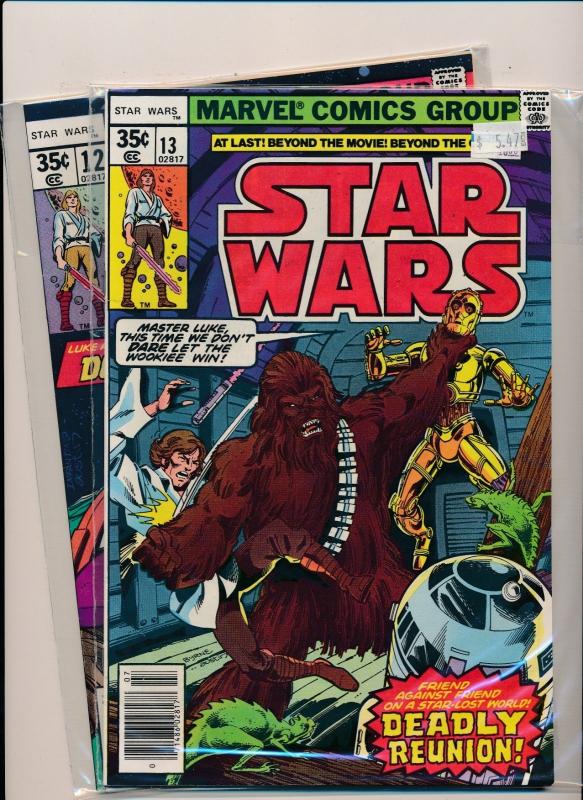 Marvel Comics STAR WARS Jan #12 Doomworld & #13 Deadly Reunion  F/VF(PF305) 