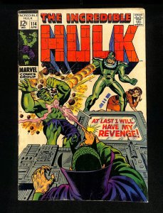 Incredible Hulk (1962) #114 Sandman and Mandarin Appearance! 1969