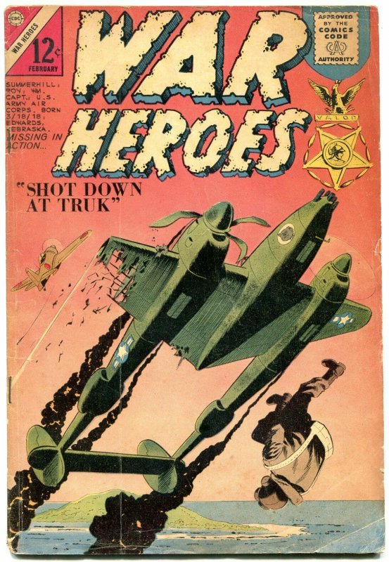 War Heroes #7 1964- Parachute cover- Charlton Silver Age G/VG