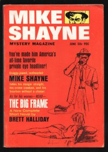 Mike Shayne Mystery 6/1966-Hardboiled pulp & crime thrills by Brett Halliday-...