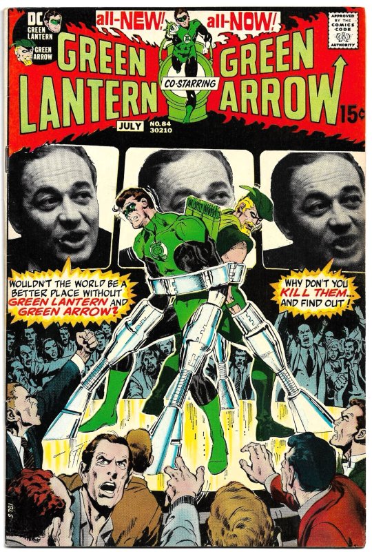 GREEN LANTERN #84 ('71) 8.0 VF  Denny O'Neil!  Neal Adams!  Bernie Wrightson!