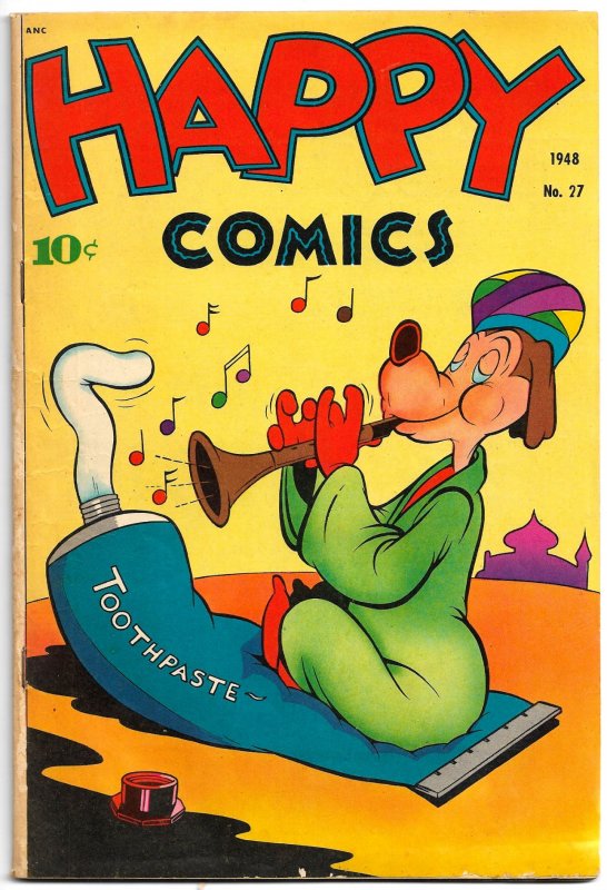 HAPPY COMICS #27 (Sept1948)5.0VG/FN * 3 FRANK FRAZETTA Funny Animal Text Illos!