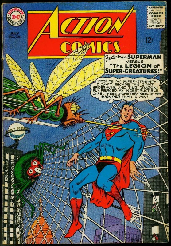 ACTION COMICS #326 1965-SUPERMAN-LEGION OF CREATURES    VG