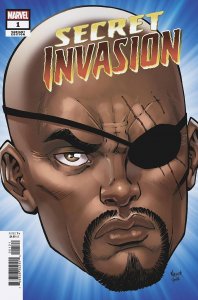 Secret Invasion #1 2022 Nauck Headshot Cover B Marvel Comics H20
