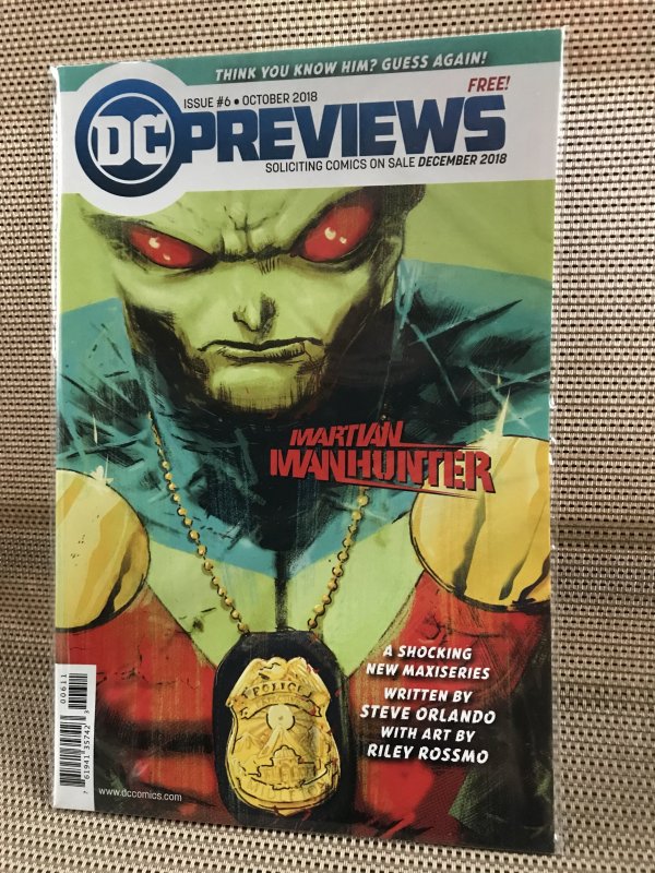 DC Previews #6, 7 lot / set : 2018 series; Two NM- issues,1st  Batman Who Laughs