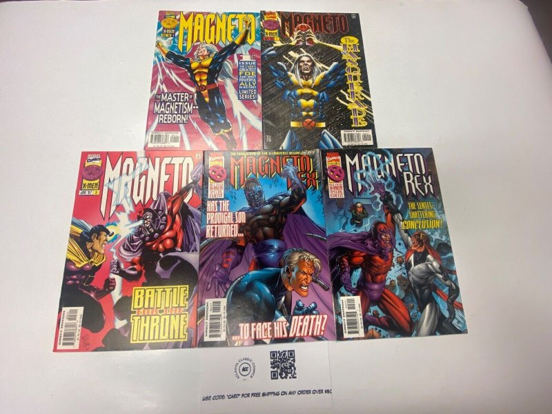 5 MARVEL comic books Magneto #1 2 3 Magneto Rex #2 3 22 KM11