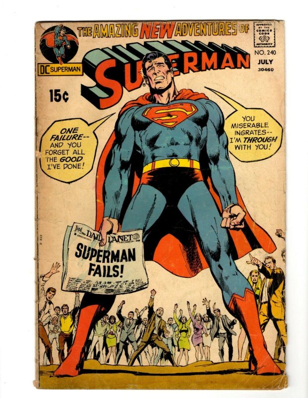 Superman #240 ORIGINAL Vintage 1971 DC Comics   