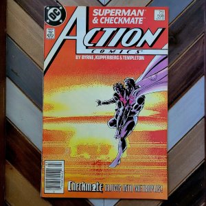 ACTION COMICS #598 (DC 1988) HIGH GRADE! Newsstand SUPERMAN 1st app CHECKMATE!