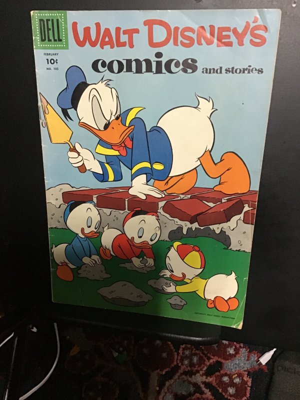 Walt Disney's Comics & Stories #185 (1956) Mid-grade Barks Donald Duck V...