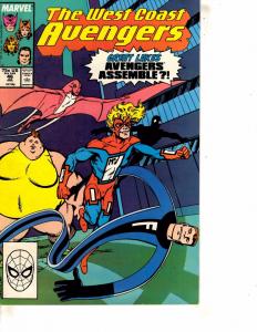 West Coast Avengers # 46 VF Marvel Comic Book Hulk Thor Iron Man Wasp J254