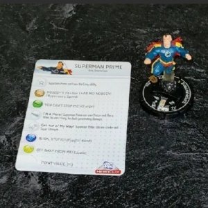 Heroclix Arkham Asylum Superman Prime #060 Super Rare figure w/card Miniature 