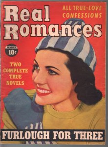 Real Romance #2 3/1943-Good Girl Art cover-lurid-spicy-pulp stories-VG