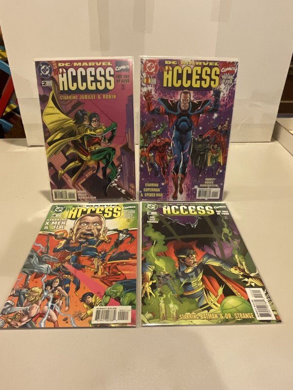 DC/Marvel: All Access #1-4 Complete Min-Series Set  Amalgam Comics! 1997