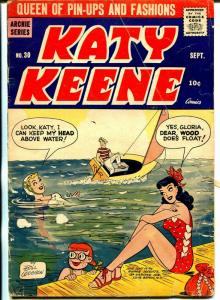 Katy Keene #30 1956-Archie-swimsuit cover-Bill Woggon-pin-ups-G