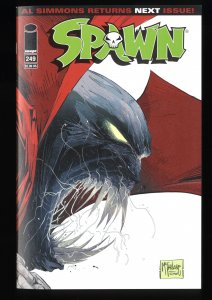 Spawn #249 NM 9.4 Szymon Kudranski Art!  Todd Mcfarlane!