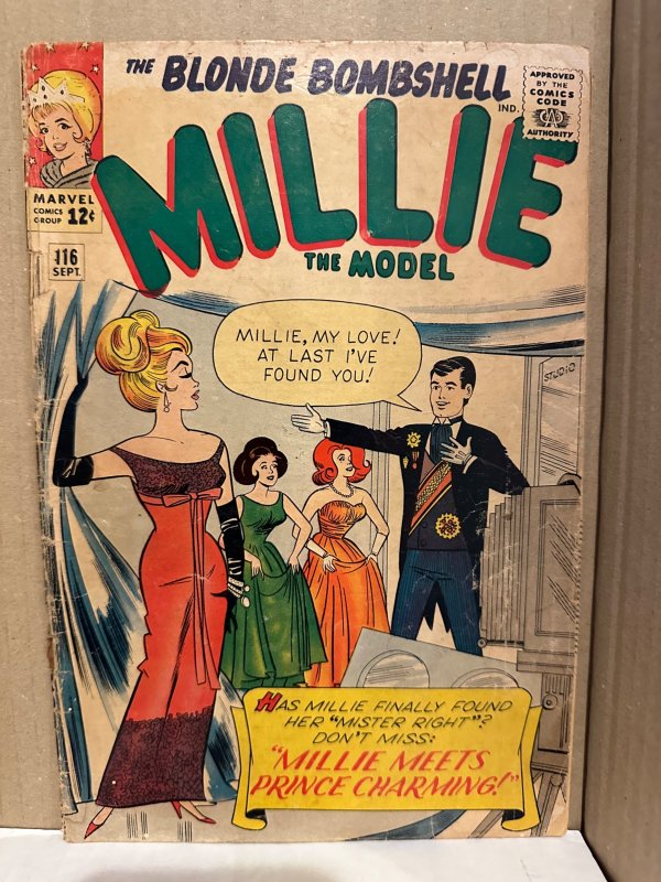 Millie the Model #116 (1963) Marvel Paper Dolls Meets Prince