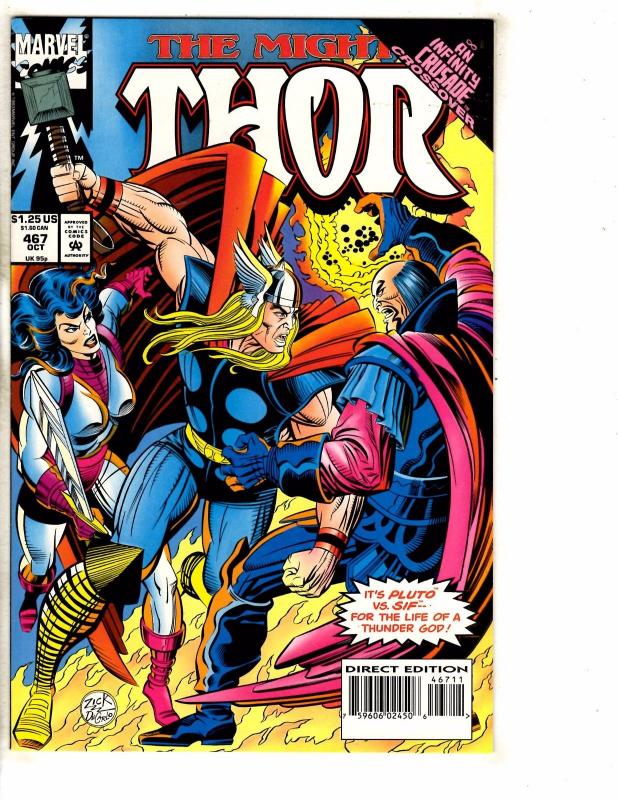 Lot Of 7 Mighty Thor Marvel Comic Books # 296 304 305 310 363 466 467 RM4