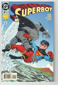 SUPERBOY 9 NM 9.6 1994 1st APP.KING SHARK.STALLONE TO PLAY HIM.