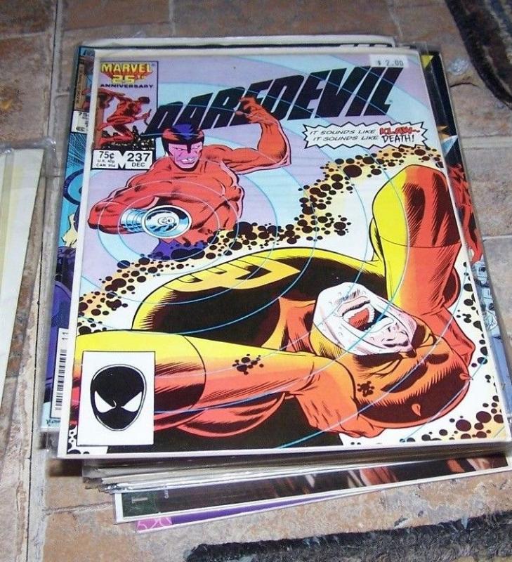 DAREDEVIL  # 237 MARVEL 1986   KLAW-MASTER OF SOUND MATT MURDOCK  