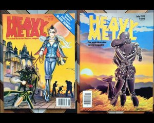 HEAVY METAL Vol.6 #3 & 4 (1982) Sharp Set Of 2 FANTASY ART Legendary Creators