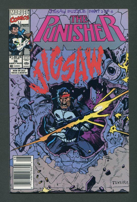 Punisher #36 / 9.4 NM  Jigsaw  Part One Newsstand August 1990