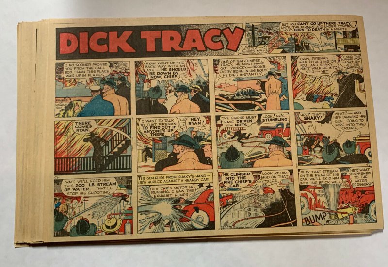 Dick Tracy Newspaper Comics Sundays 1945 Complete Year Great Shape 52 Total