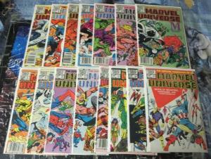 MARVEL UNIVERSE 1-15 ORIGINAL! EVERYONE! 1982