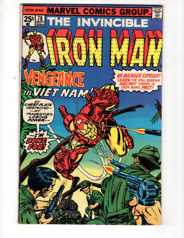 The Invincible Iron Man #78 (1975) VENGEANCE IN VIETNAM!