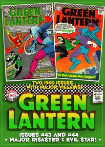 GREEN LANTERN #43 & 44 (1966) 6.0 FN  GL vs Major Disaster & Evil Star! G. Kane!