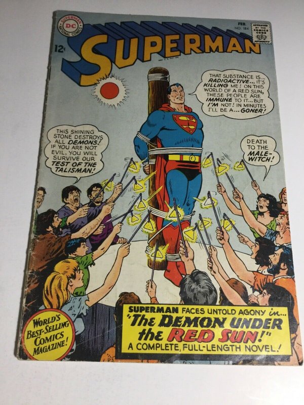 Superman 184 Vg Very Good 4.0 DC Comics