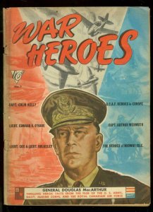 WAR HEROES COMICS #1 1942-DELL COMICS-GEN MACARTHUR-WW2 VG