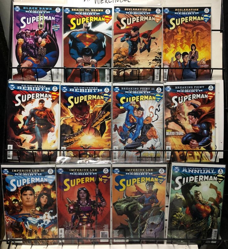 SUPERMAN 2–9. 11-15. 15-21. 21-35 REBIRTH ANN 1 near complete