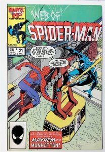 Web of Spider-Man, The #21 (Dec 1986, Marvel) 8.0 VF