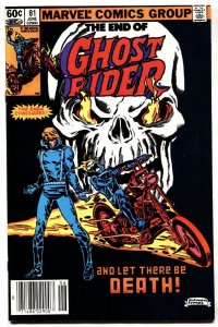 GHOST RIDER #81-- NEWSSTAND VARIANT-- last issue-- comic book--1983