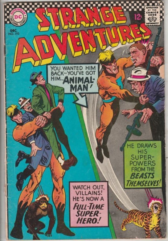 Strange Adventures #195 (Dec-66) VG/FN+ Mid-Grade Animal Man