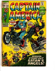 Captain America # 128 VG Marvel Comic Book Avengers Hulk Thor Red Skull RH1