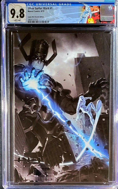 ?? Silver Surfer Black #1 CGC 9.8 Yoon VIRGIN SKETCH Variant ? infinity crain