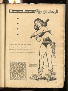 Rangeland Romances 1/1954-Good Girl Art cover-Pulp thrills-This issue has the...