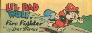 Lil Bad Wolf Fire Fighter #3 Walt Disney Wheaties 1951 VF