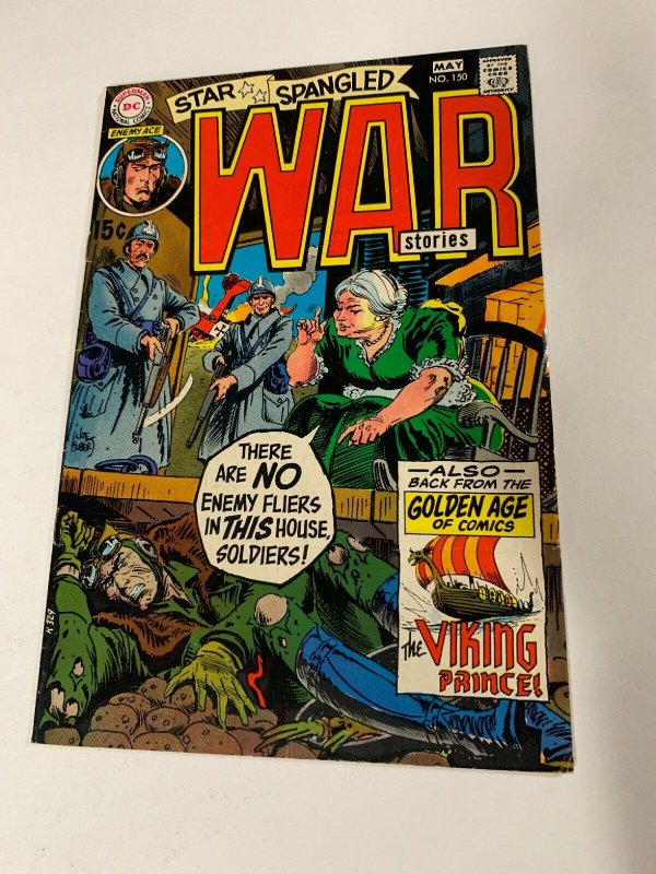 Star Spangled War Stories 150 7.5 Very Fine - Vf- Enemy Ace Dc Silver Age