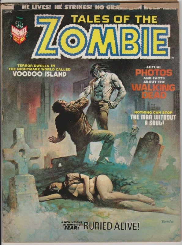 TALES OF THE ZOMBIE #2 BORIS VALLEJO COVER BROTHER VOODOO 1973 MARVEL COMICS 