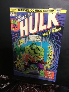 The Incredible Hulk #189 (1975) high-grade Moleman key! VF+ Wow