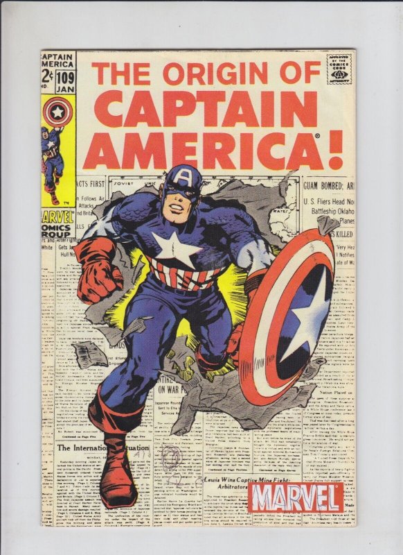 Captain America #109 VG Marvel Legends Action Figure insert Jack Kirby - reprint 